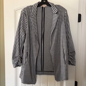 Black and White Checkered Women's Jacket